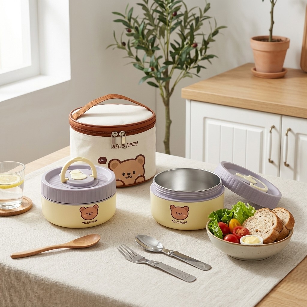 Stainless Bento Box - 304 Paslanmaz Çelik Çocuk Yemek Kutusu