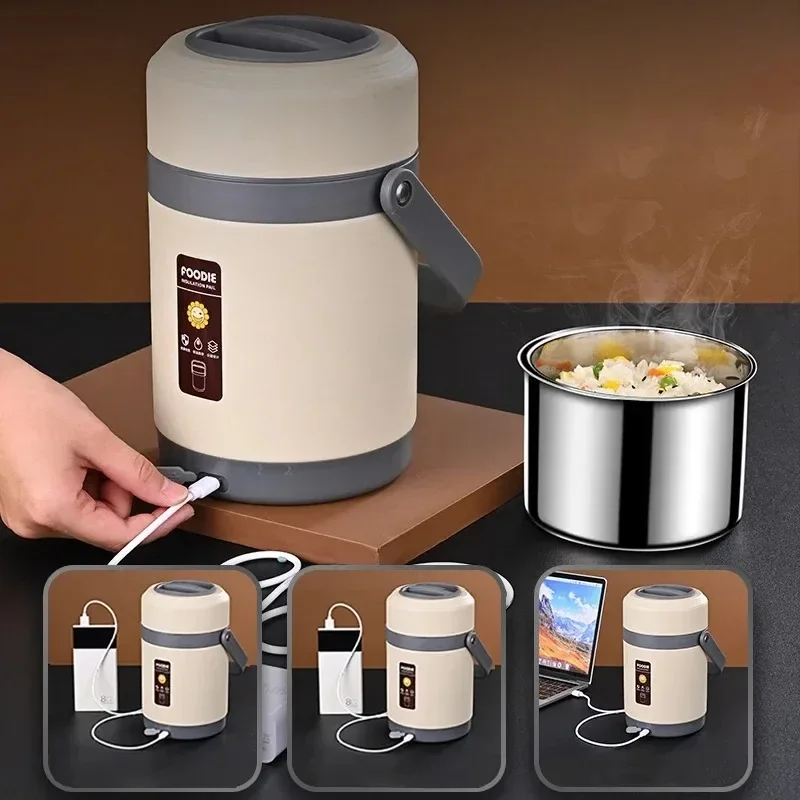 220V USB Şarjlı Isıtmalı Sıcak - Stainless Bento Box incelemesi ve fiyatı