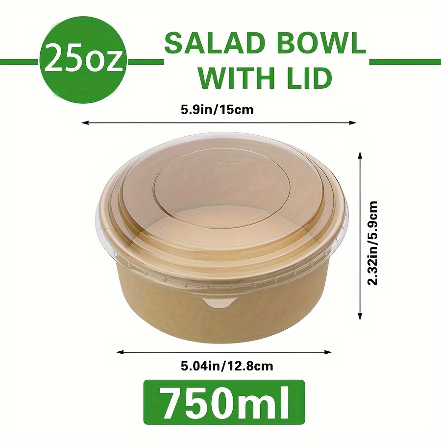 25Oz/750Ml 25/50'li Paket Kapa - Meal Prep Usa incelemesi ve fiyatı
